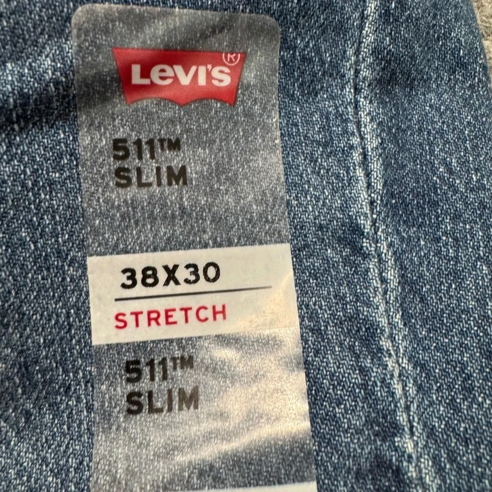 Levi's 511 Slim Jeans Levi's Ease Stretch Denim Blue Jeans NWT‎ 38x30